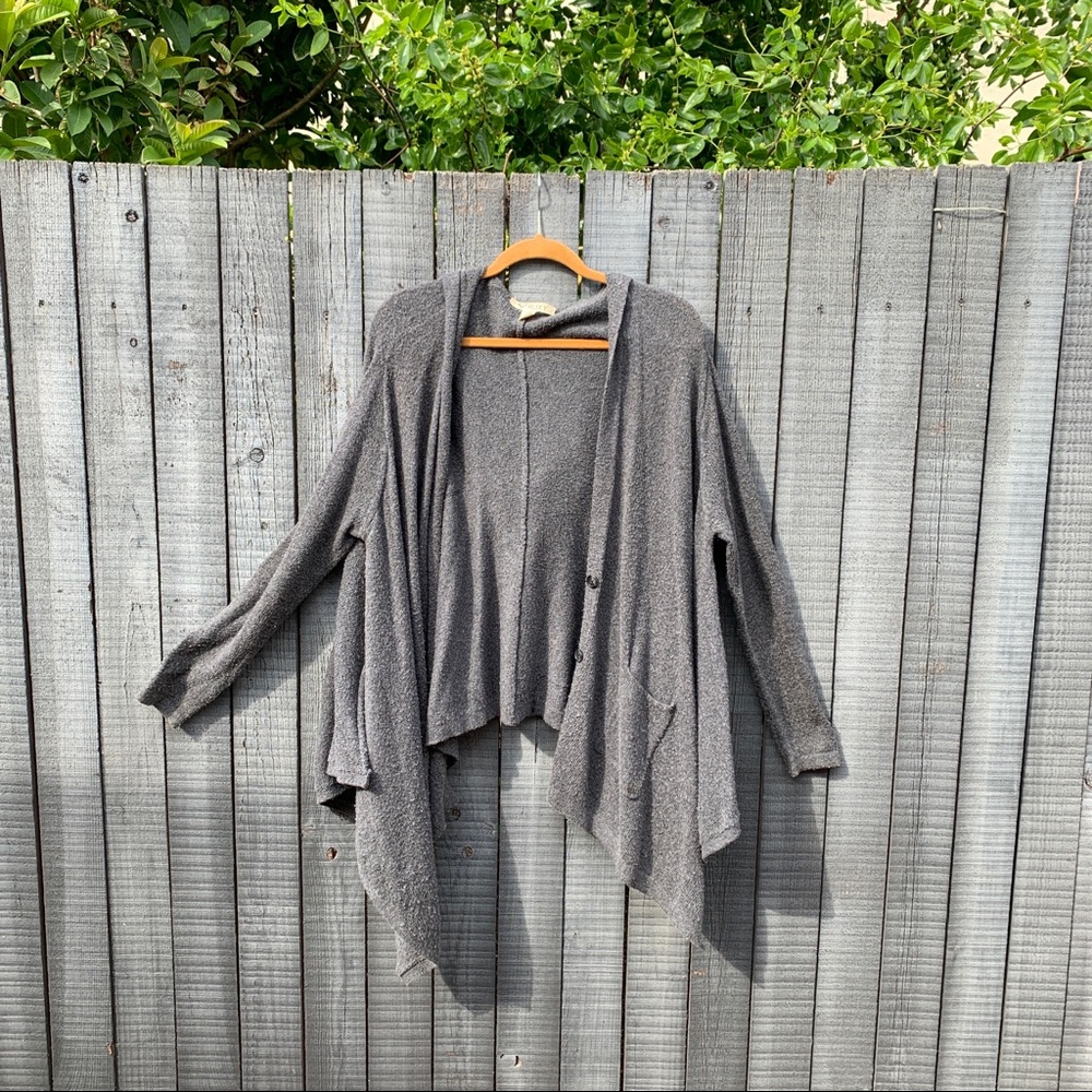 Roxy Grey Cardigan hooded Sz. Large